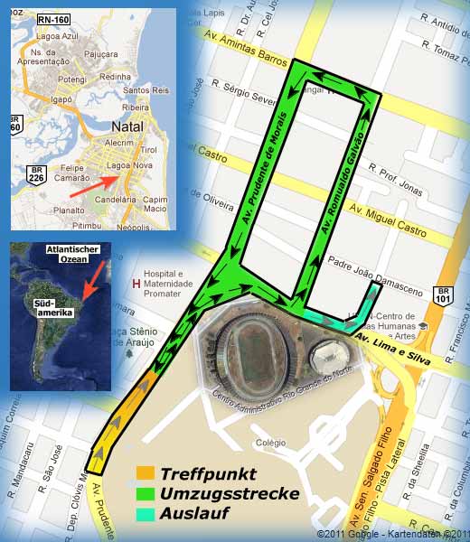 Umzugsstrecke Carnatal 2011