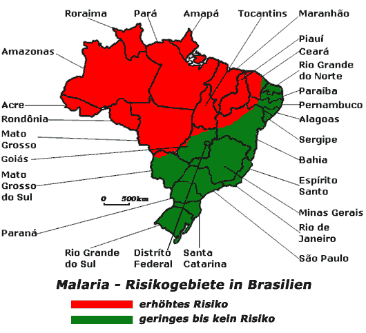 Brasilien — Malaria Risikogebiete