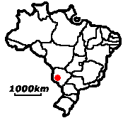 Bonito MS − Lage in Brasilien