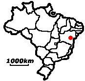 Lencois − Lage in Brasilien