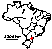 Curitiba − Lage in Brasilien