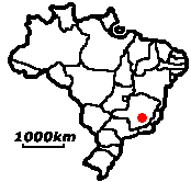 Ouro Preto − Lage in Brasilien